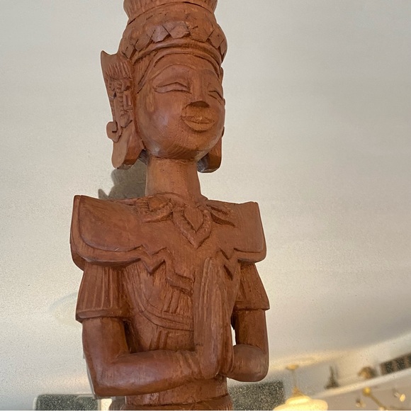 Vintage Solid Wood Hand Carved Buddha - Picture 3 of 9